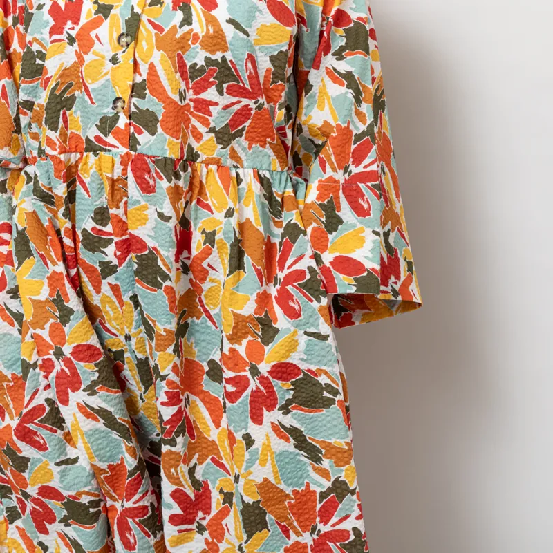Kate Sheridan Womens Folk Dress Seaweed Seersucker-6