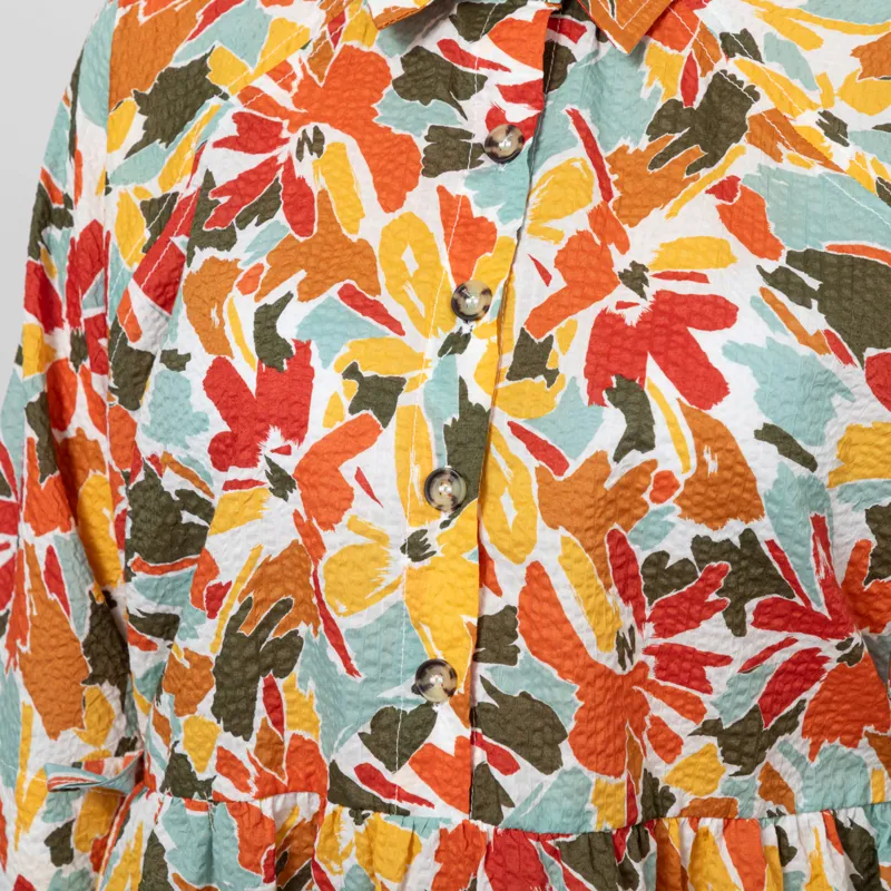 Kate Sheridan Womens Folk Dress Seaweed Seersucker-5