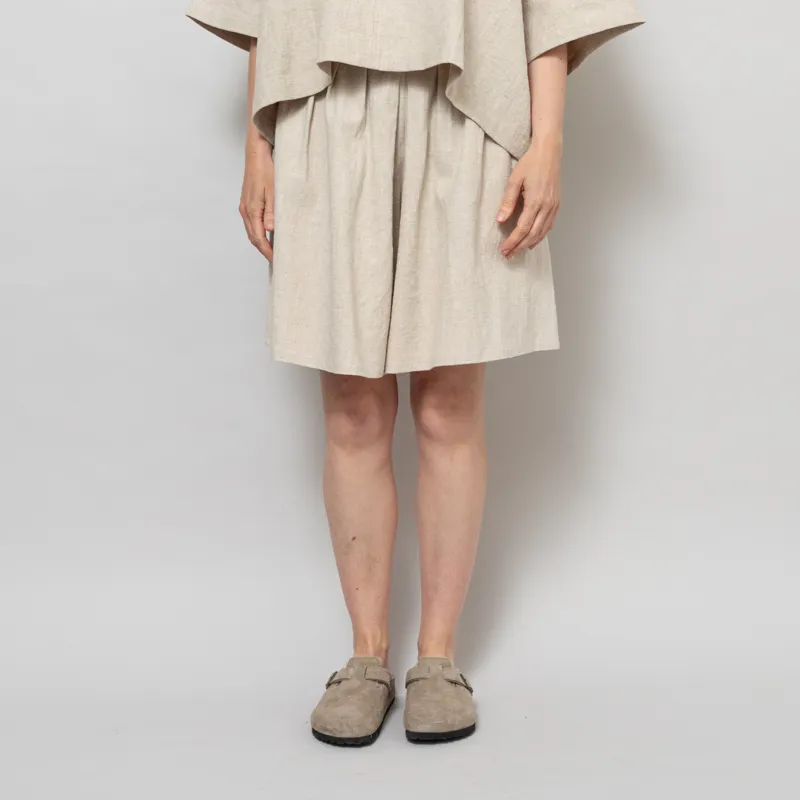 Kate Sheridan Womens Linen Pleat Play Shorts Wheat