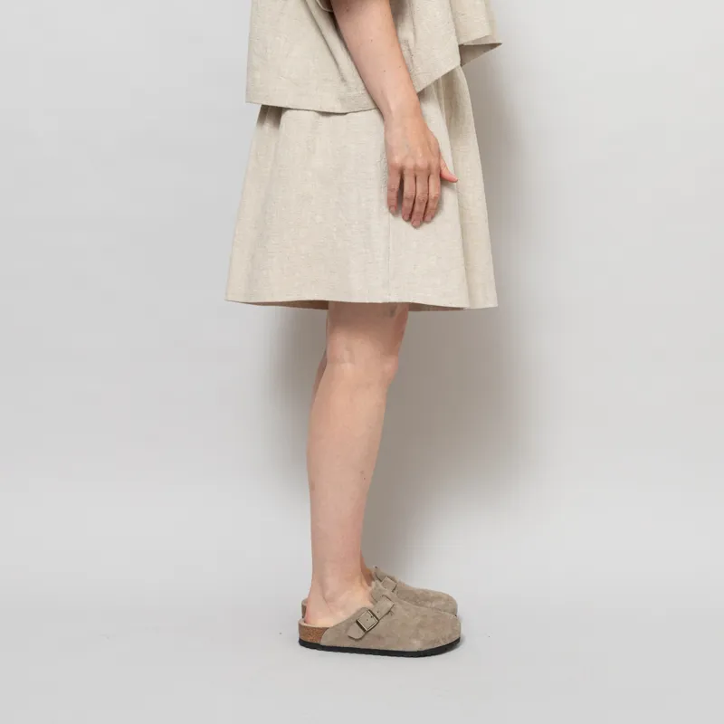 Kate Sheridan Womens Linen Pleat Play Shorts Wheat-4