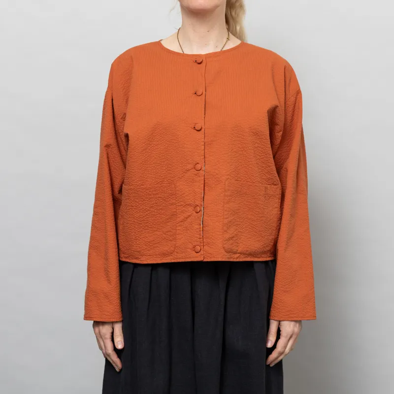 Kate Sheridan Womens Versa Jacket Rust Seaweed Seersucker