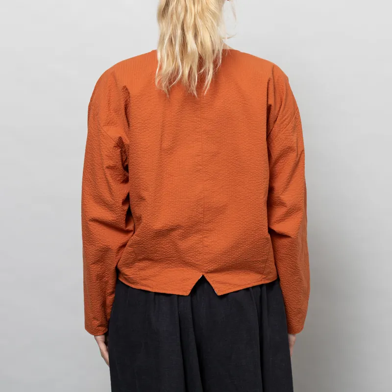 Kate Sheridan Womens Versa Jacket Rust Seaweed Seersucker-2