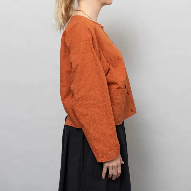 Kate Sheridan Womens Versa Jacket Rust Seaweed Seersucker-3