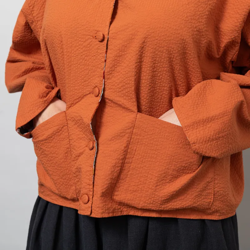 Kate Sheridan Womens Versa Jacket Rust Seaweed Seersucker-11