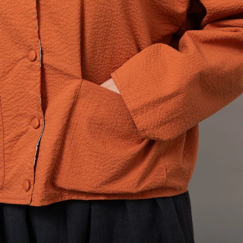 Kate Sheridan Womens Versa Jacket Rust Seaweed Seersucker-10