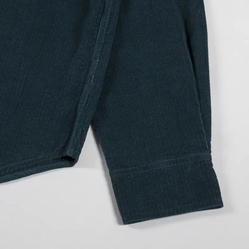 Cafe Mountain Double Pocket Seersucker Cord Heritage Shirt Forest Green-8