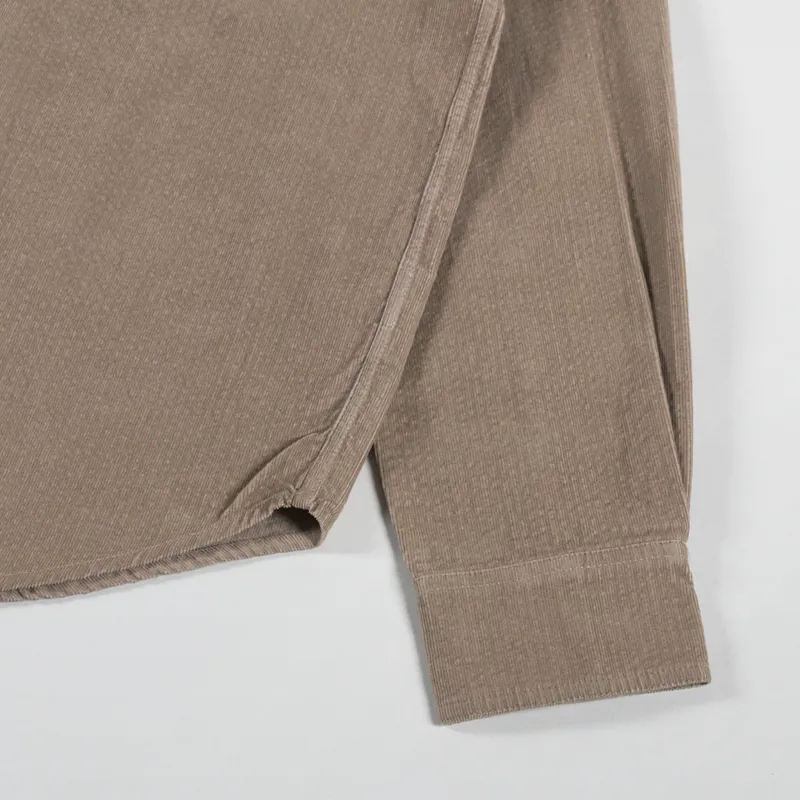 Cafe Mountain Double Pocket Seersucker Cord Heritage Shirt Oat-7