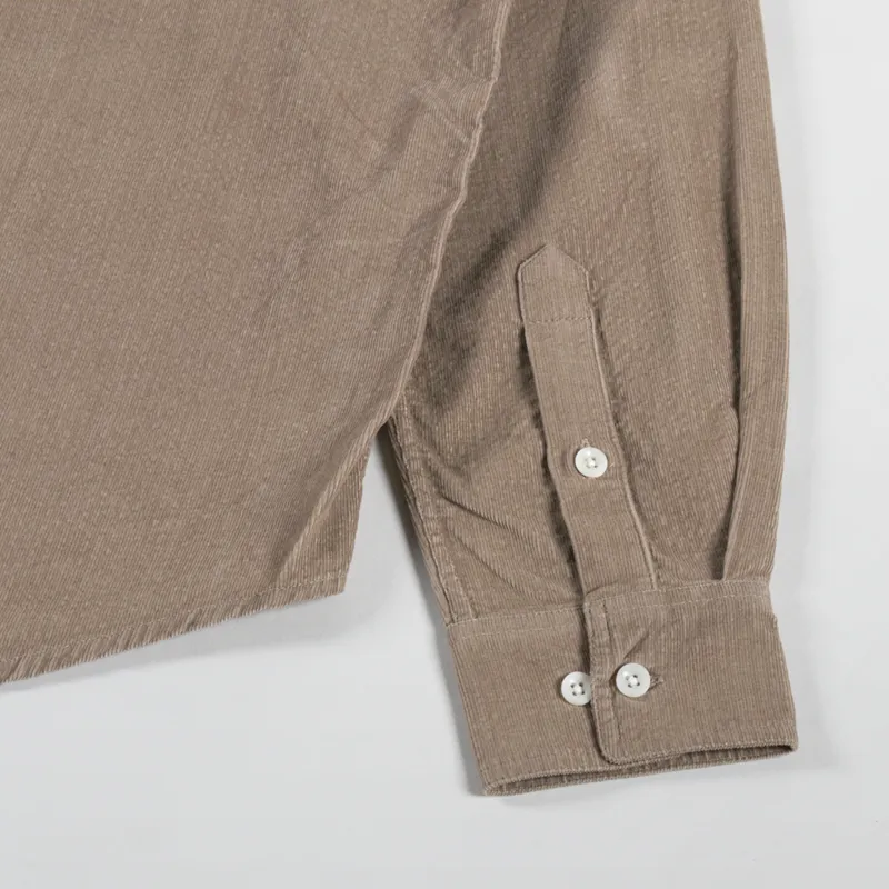 Cafe Mountain Double Pocket Seersucker Cord Heritage Shirt Oat-8