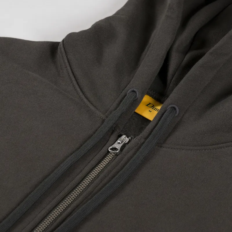 Dime Cursive Zip Hoodie Vintage Black-5