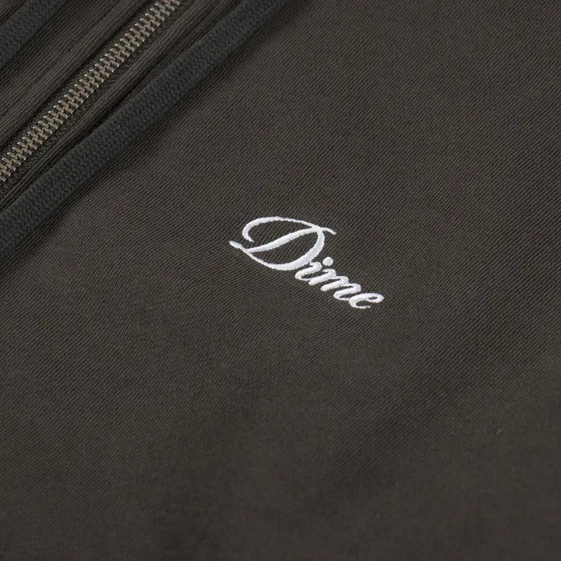Dime Cursive Zip Hoodie Vintage Black-6