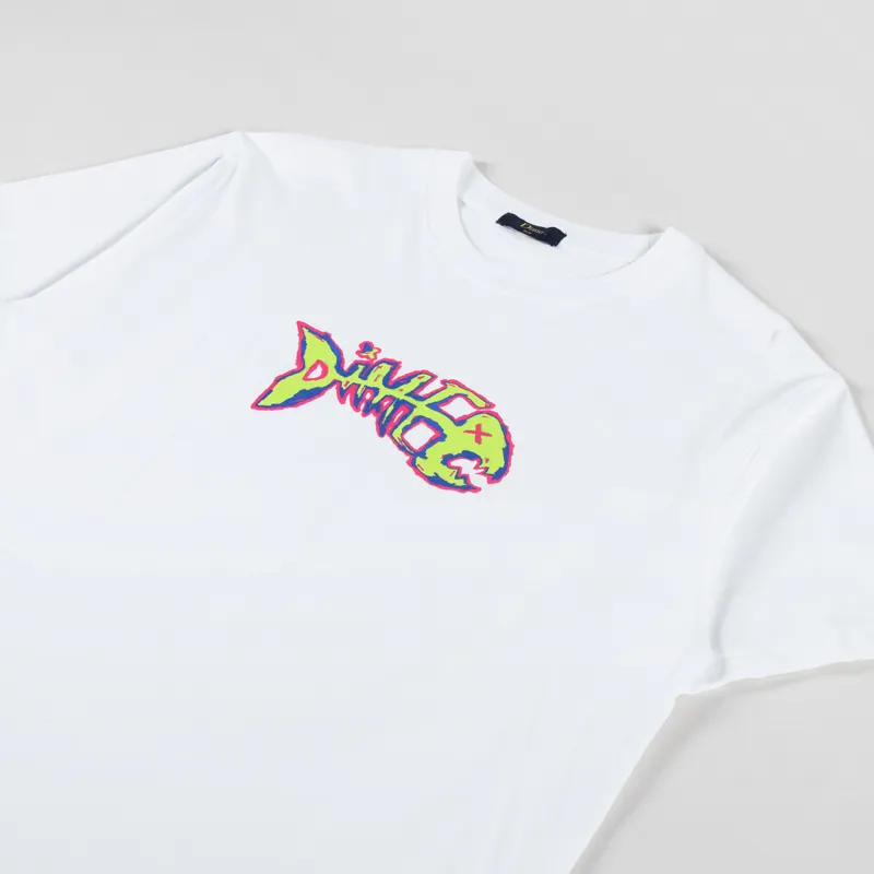 Dime MTL Mens Graphic Printed Bones Logo Tee T Shirt White