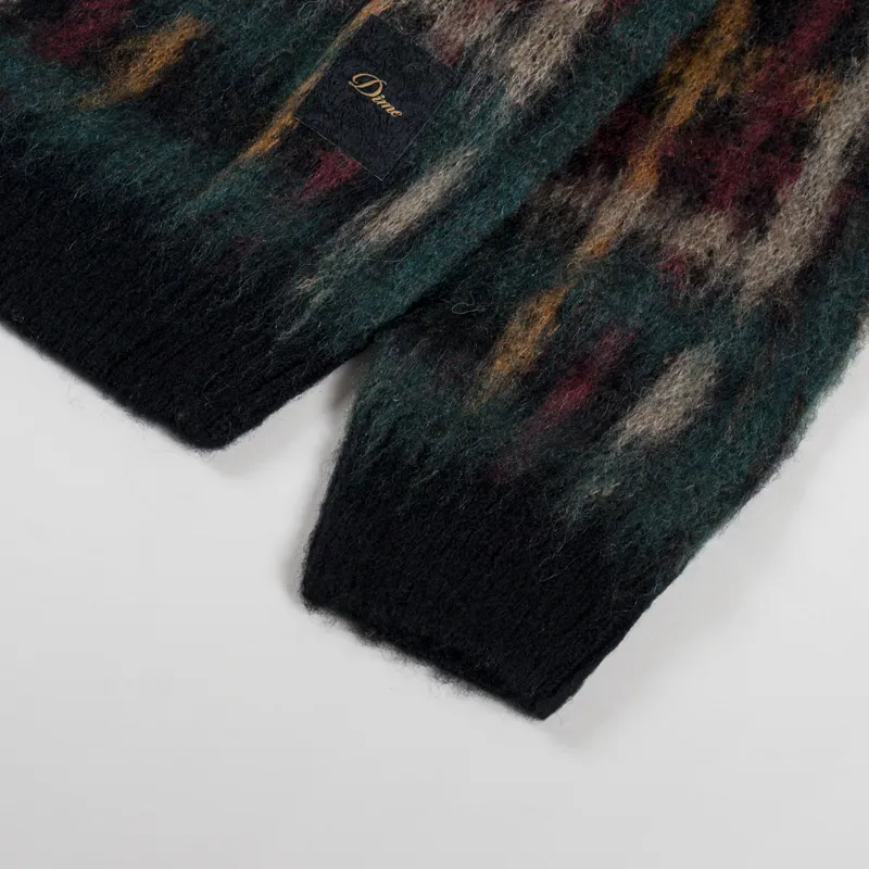 【Dime】24fw PLAID MOHAIR KNIT Dime Plaid Mohair Knit Sweater - Purple – Ninetimes Skateshop