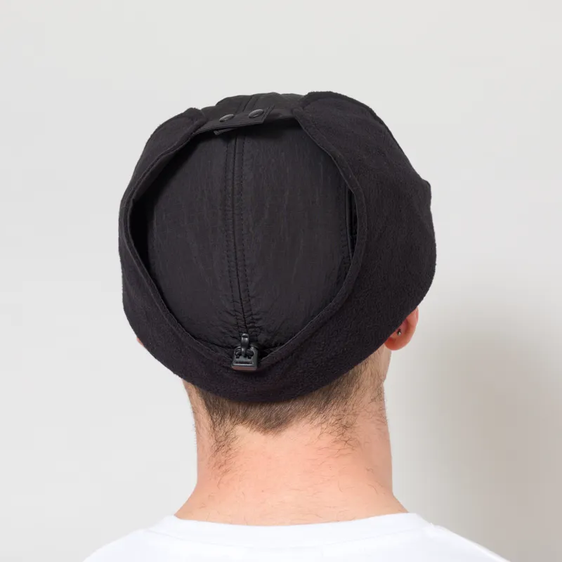 Dime Cursive Earflap Cap Black-6