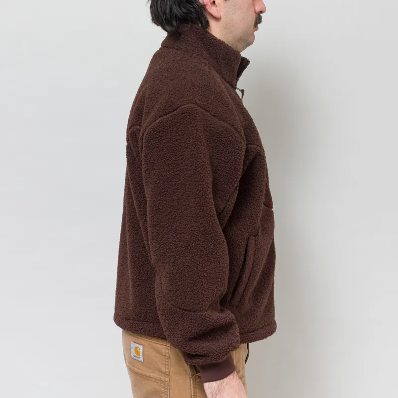 Dime Polar Fleece Sherpa Zip Brown-4