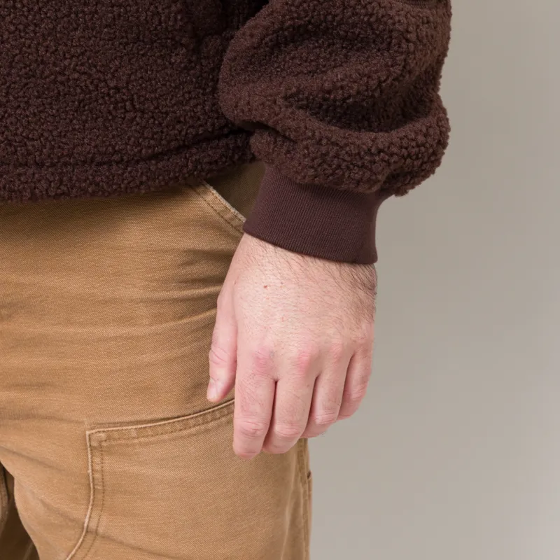 Dime Polar Fleece Sherpa Zip Brown-8