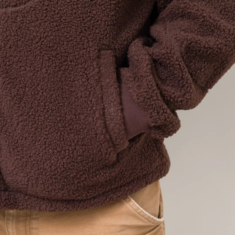 Dime Polar Fleece Sherpa Zip Brown-7