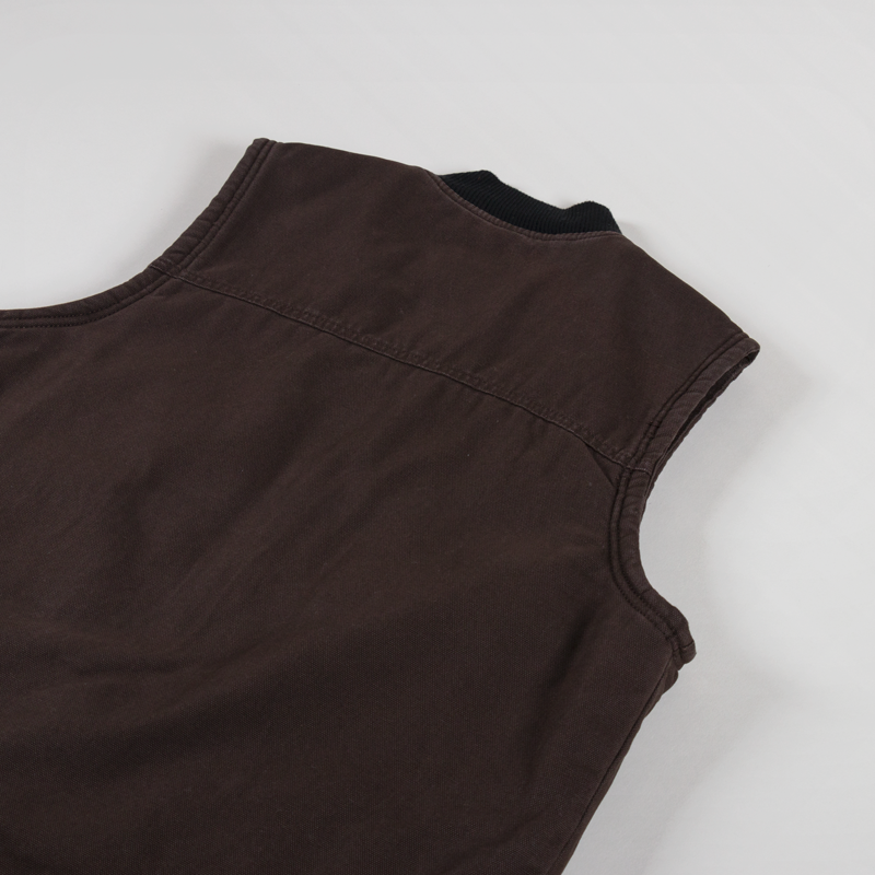 Dickies Duck Canvas Lined Vest Dark Brown-3