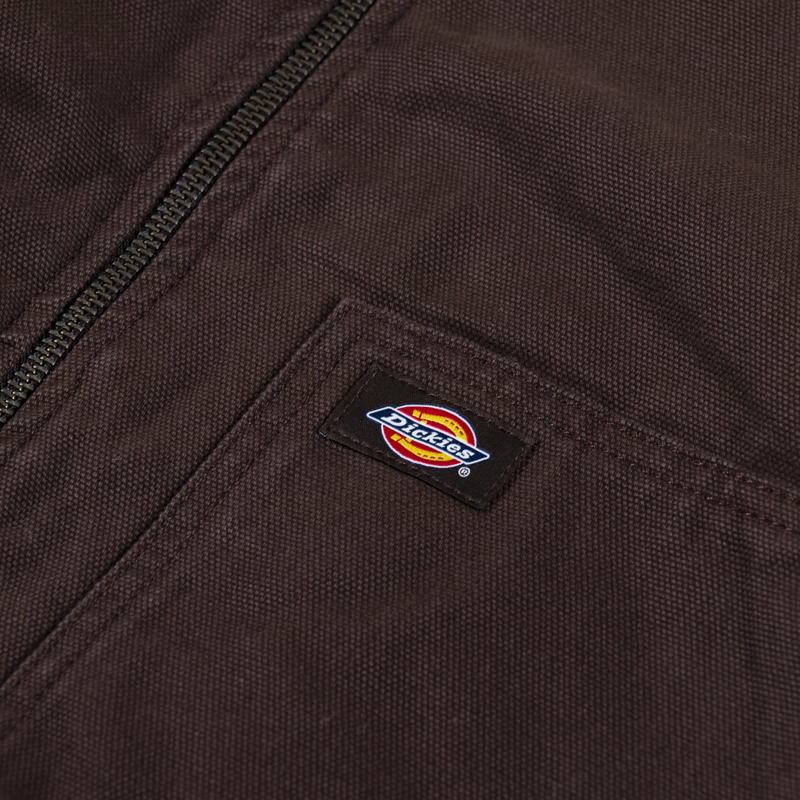 Dickies Duck Canvas Lined Vest Dark Brown-6