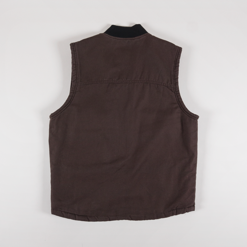 Dickies Duck Canvas Lined Vest Dark Brown-1
