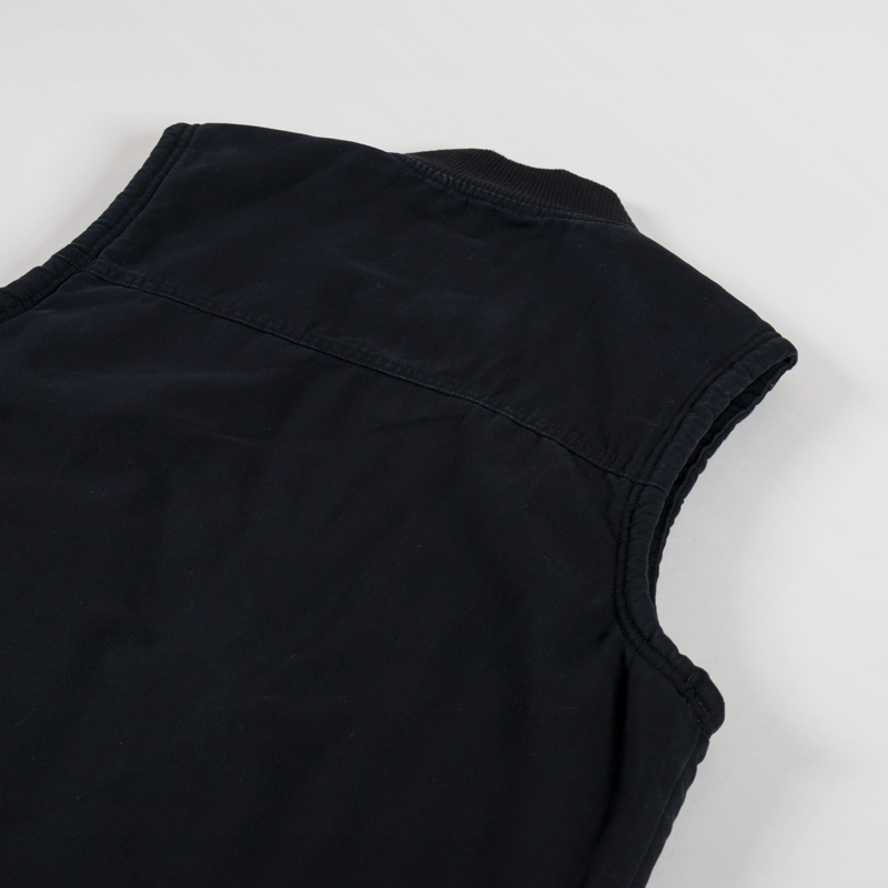 Dickies Duck Canvas Lined Vest Stone Washed Black-3
