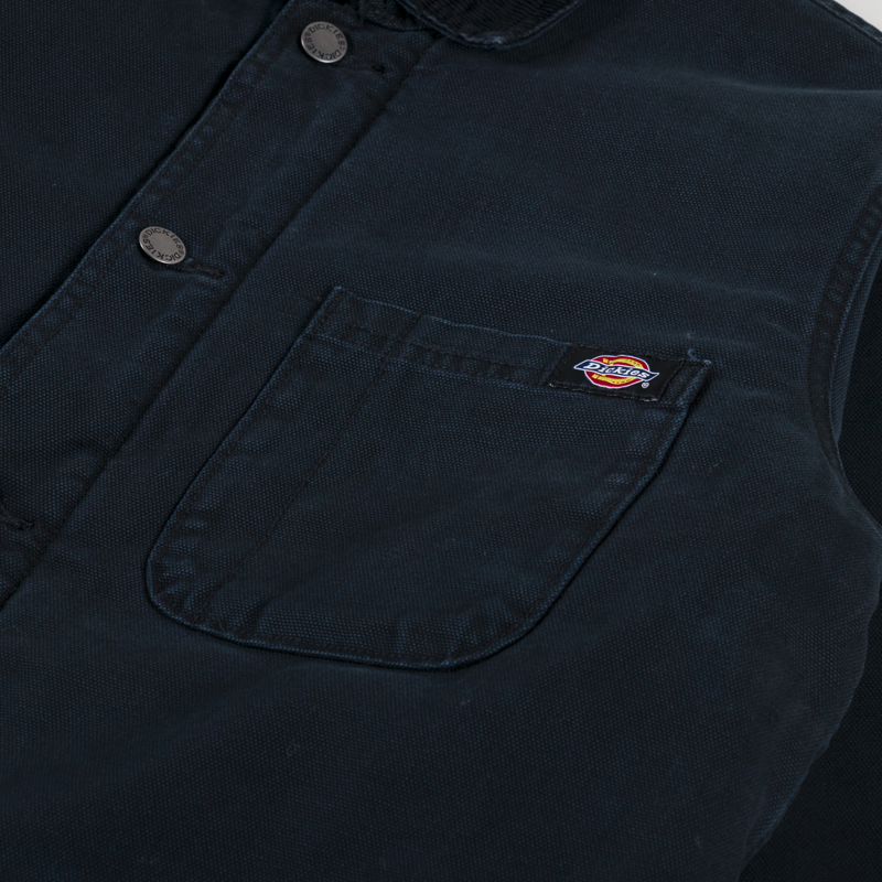 Dickies Duck Canvas Chore Coat Stone Washed Black-4