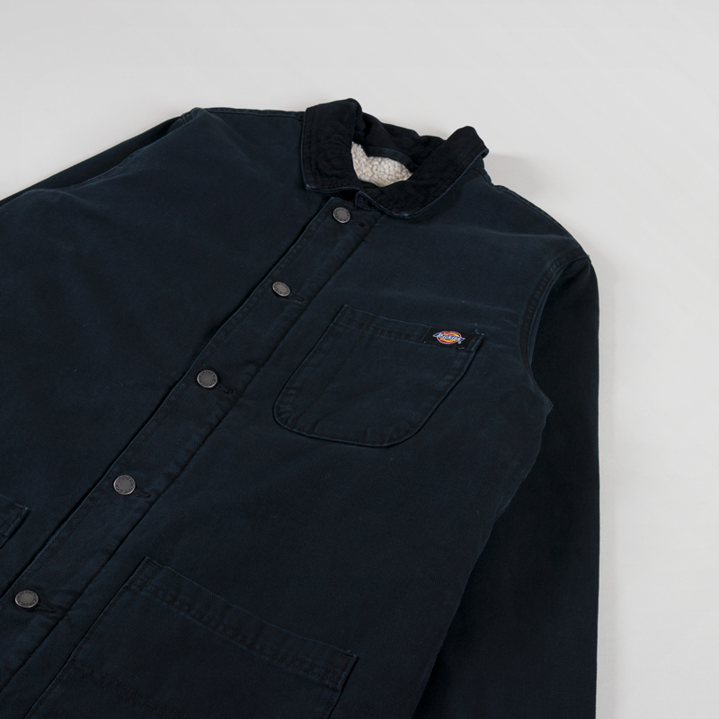 Dickies Duck Canvas Chore Coat Stone Washed Black-2