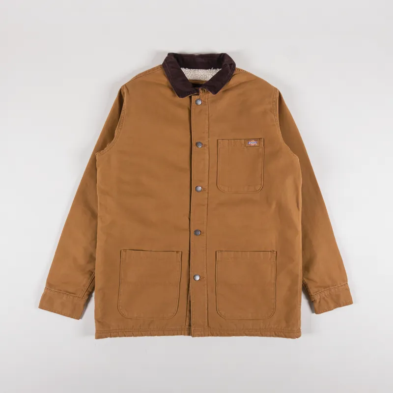 Dickies Duck Canvas Chore Coat Stone Washed Brown Duck