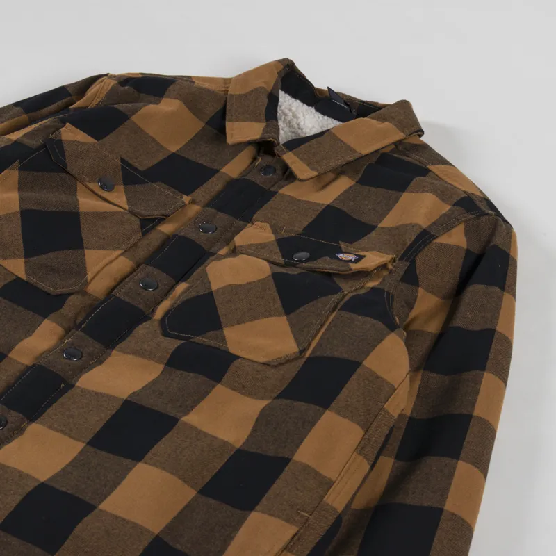 Dickies Lined Sacramento Shirt Brown Duck-3