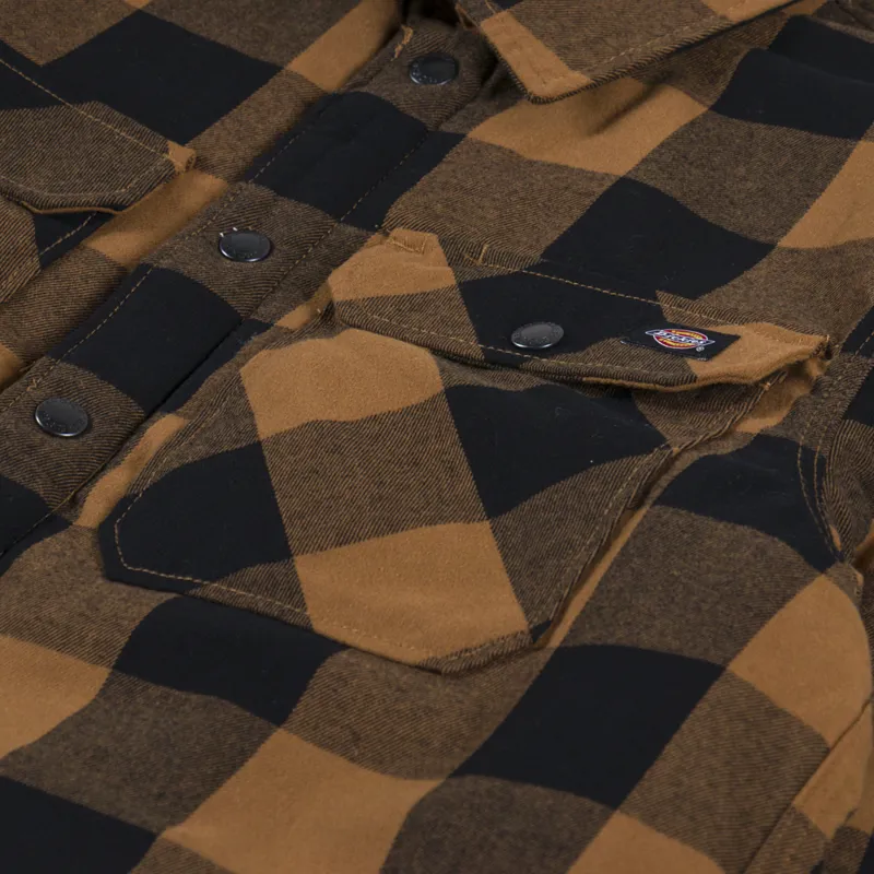 Dickies Lined Sacramento Shirt Brown Duck-9