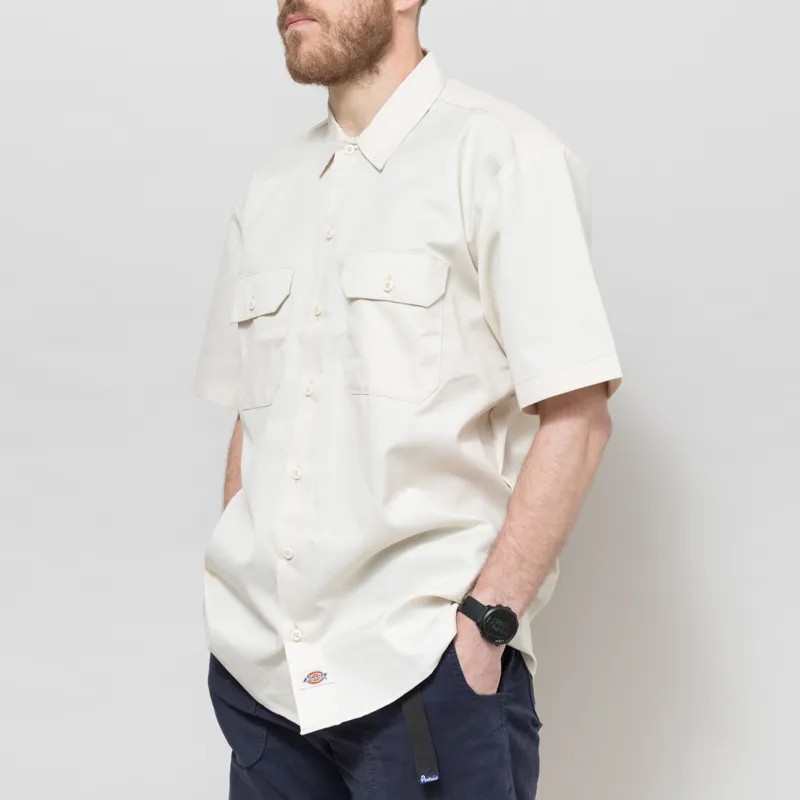 Dickies Short Sleeve Work Shirt Recycled Whitecap Grey-1