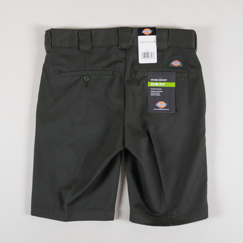 Dickies Slim Fit Work Short Recycled Olive Green-1