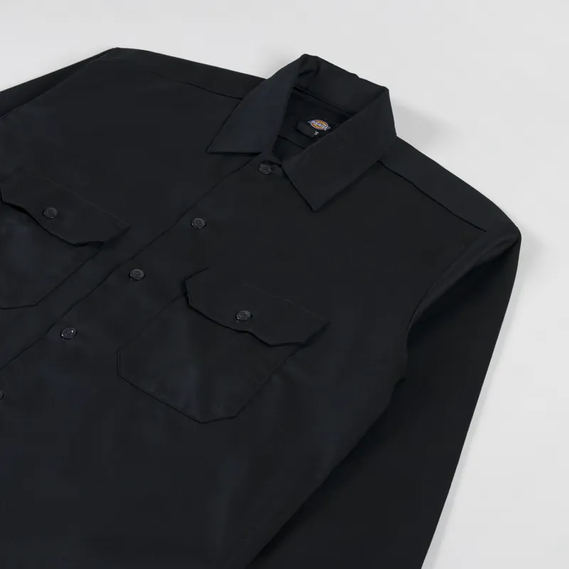 Dickies Long Sleeve Work Shirt Black-2