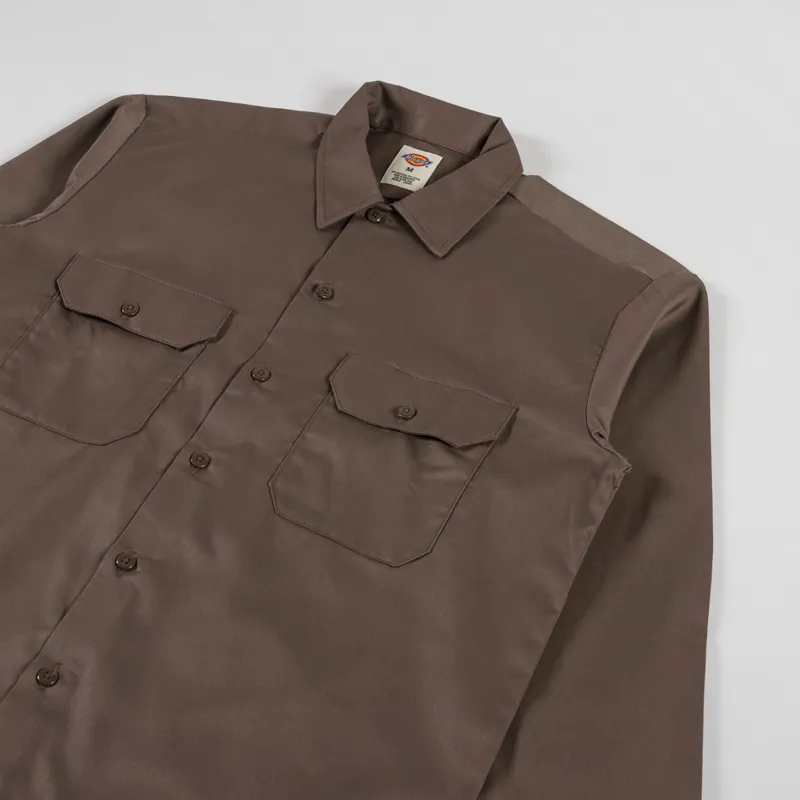 Dickies Long Sleeve Work Shirt Mushroom-2