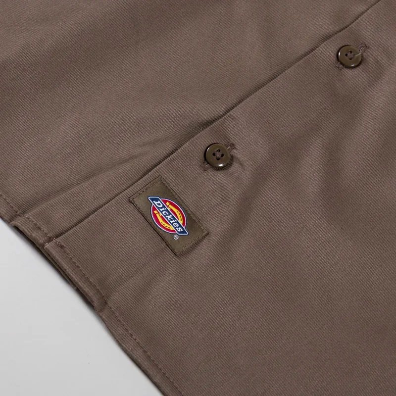 Dickies Long Sleeve Work Shirt Mushroom-5