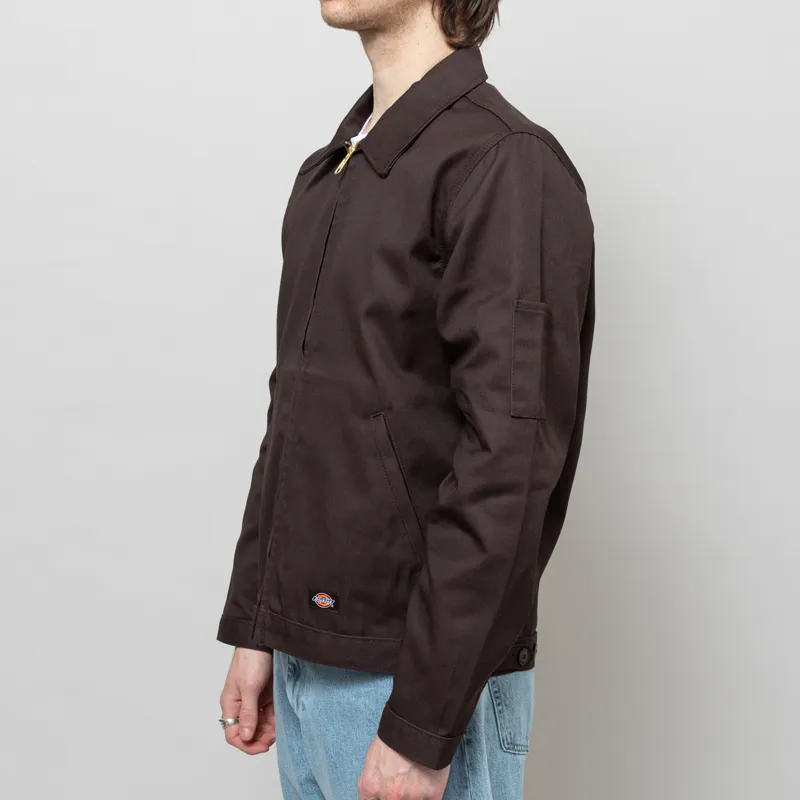 Dickies Unlined Eisenhower Jacket Recycled Dark Brown-2