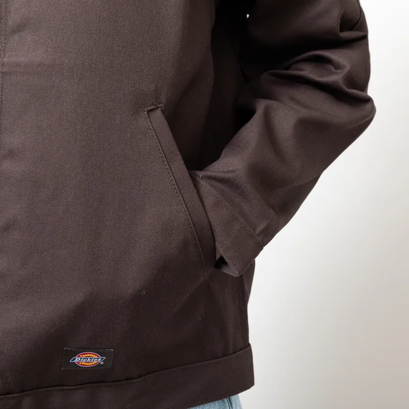 Dickies Unlined Eisenhower Jacket Recycled Dark Brown-8