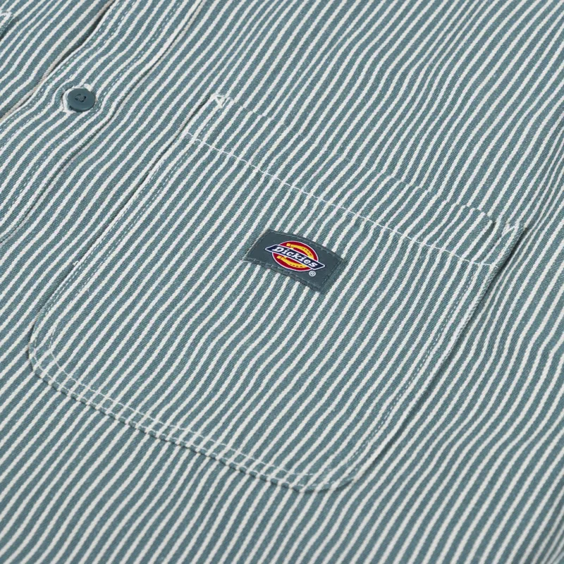 Dickies Hickory Long Sleeve Shirt Lincoln Green-4