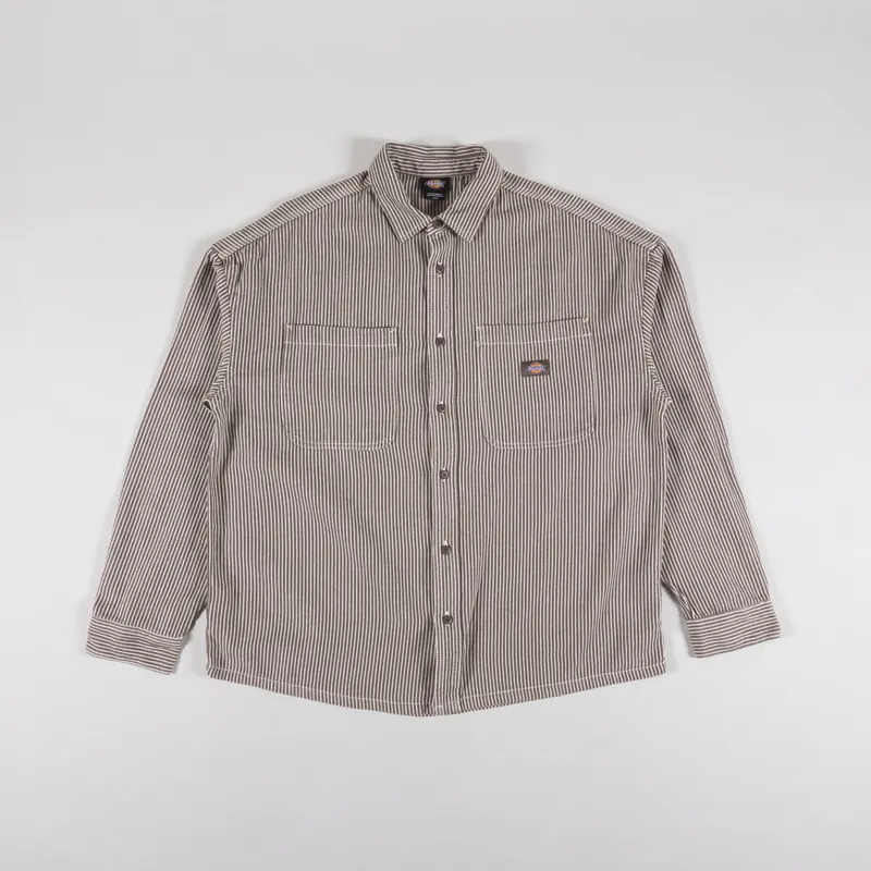Dickies Hickory Long Sleeve Shirt Mushroom