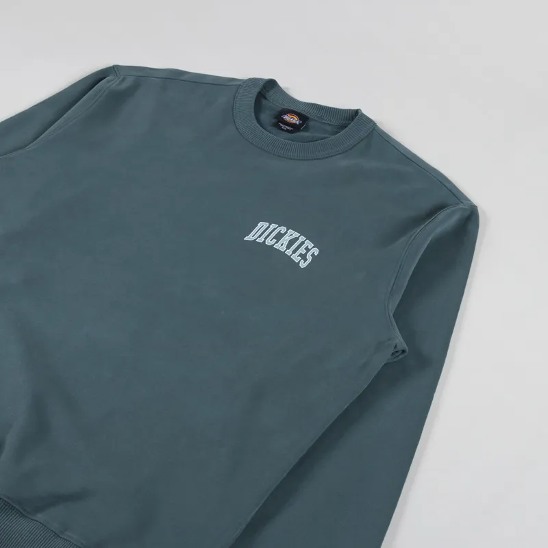 Dickies Aitkin Chest Sweatshirt Lincoln Green Surf Blue-2