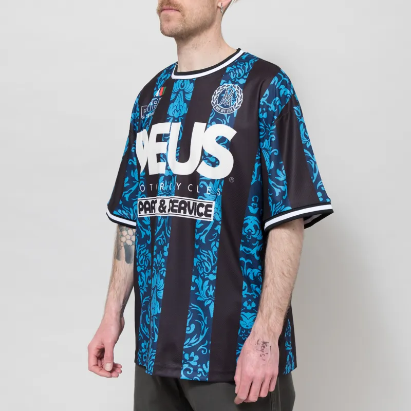 Deus Ex Machina Nouveau Moto T Shirt Pageant Blue-1