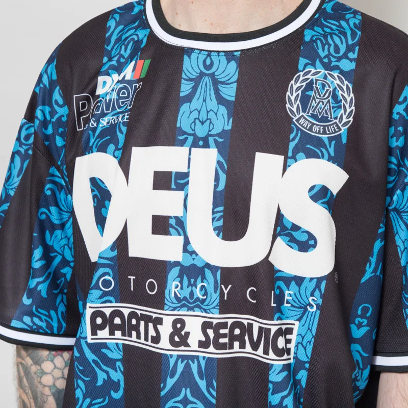 Deus Ex Machina Nouveau Moto T Shirt Pageant Blue-5