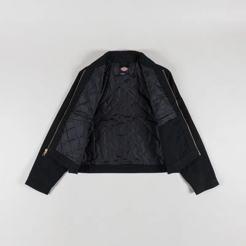Dickies Womens Lined Eisenhower Cropped Jacket Black-2