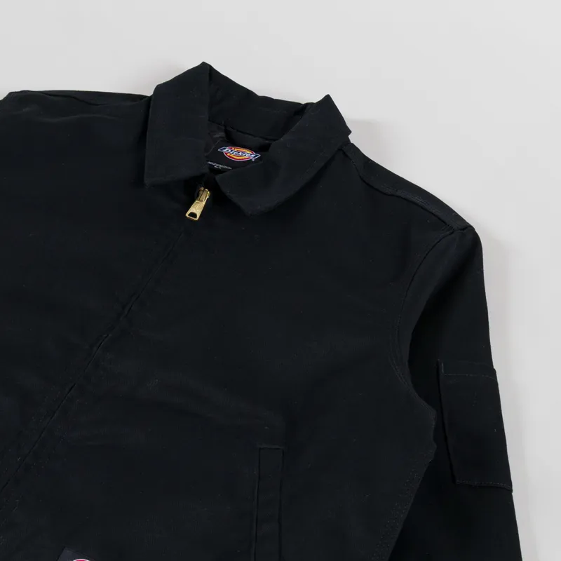 Dickies Womens Lined Eisenhower Cropped Jacket Black-3