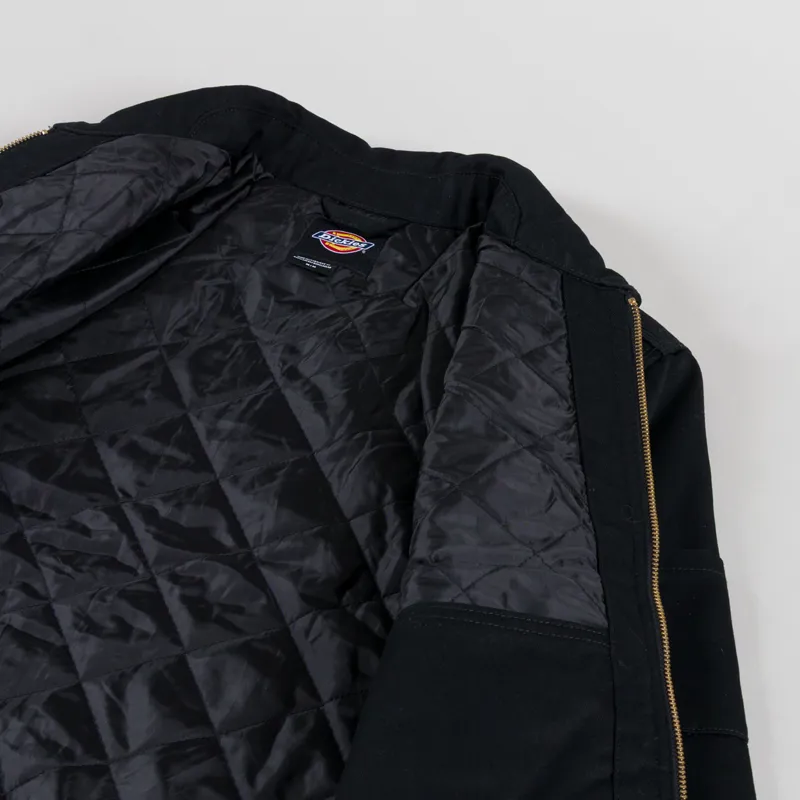 Dickies Womens Lined Eisenhower Cropped Jacket Black-4