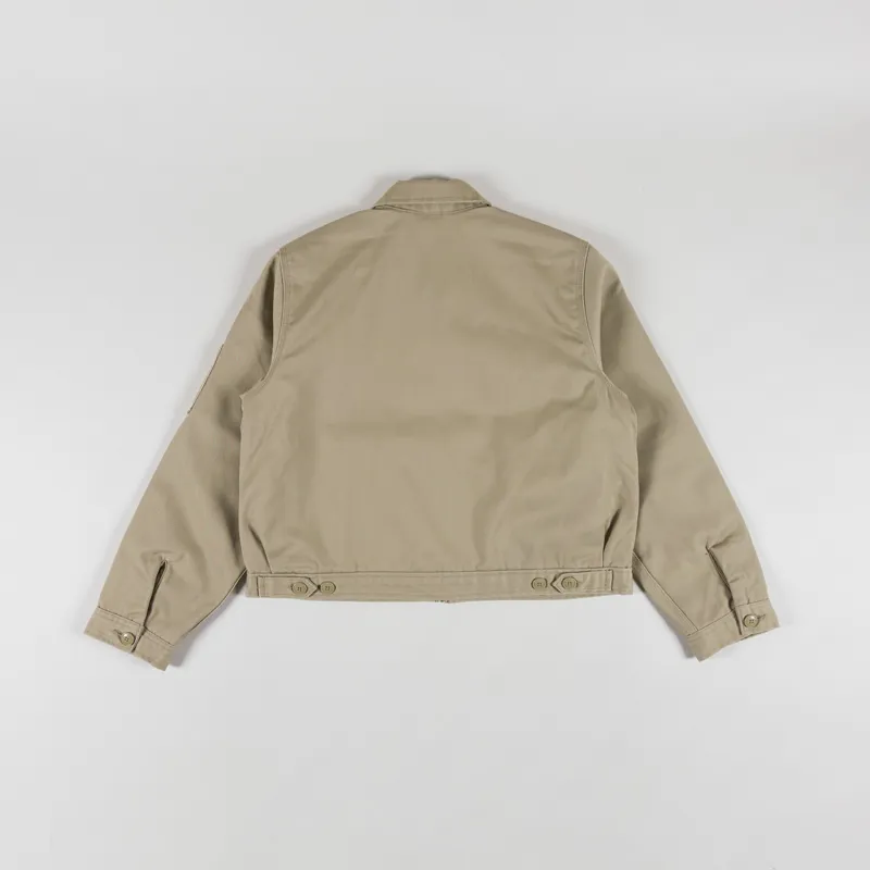 Dickies Womens Lined Eisenhower Cropped Jacket Khaki-2