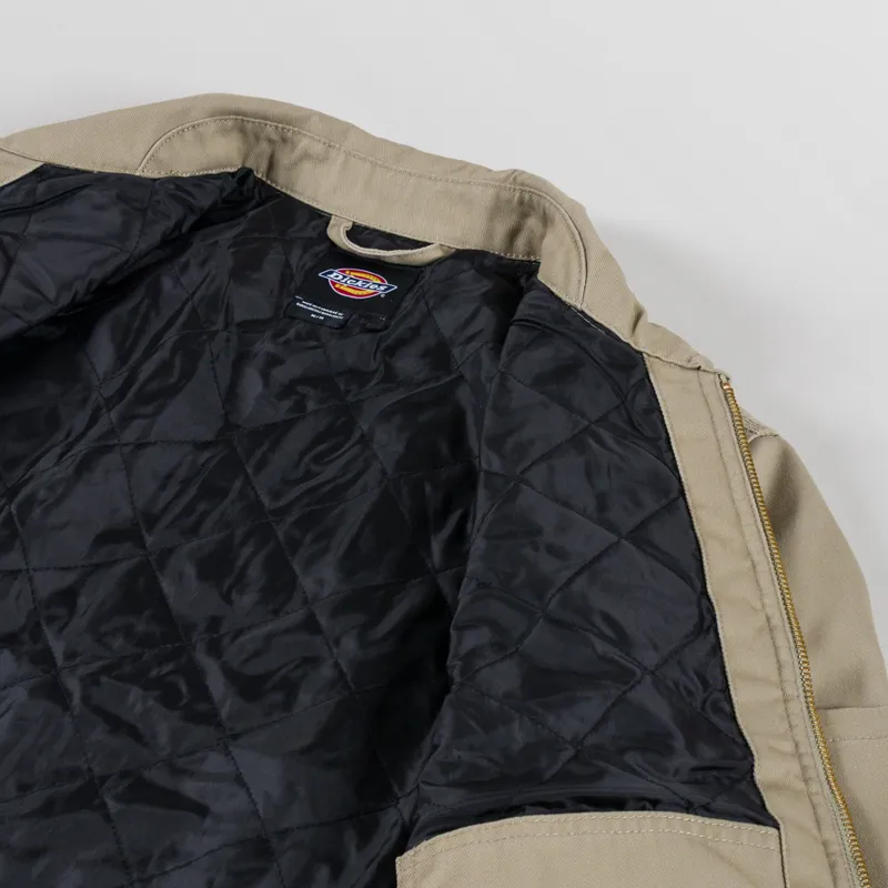 Dickies Womens Lined Eisenhower Cropped Jacket Khaki-4