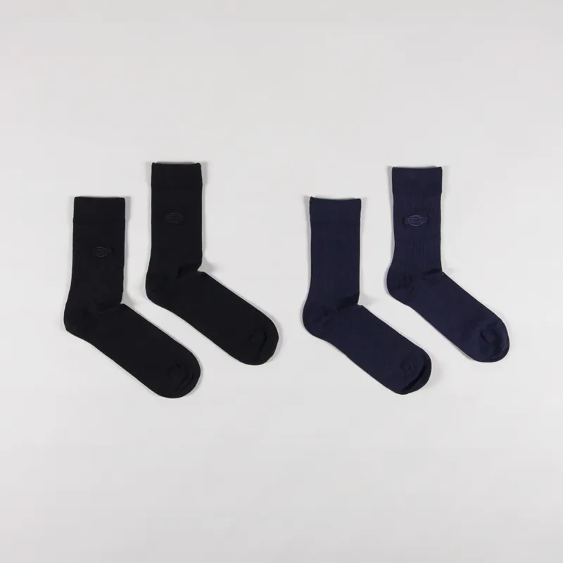 Dickies 2 Pairs Rib Socks Black