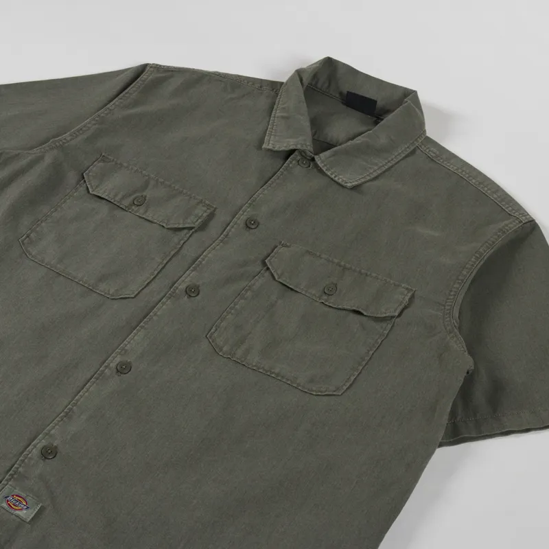 Dickies Unionville Work Shirt Military Green-2