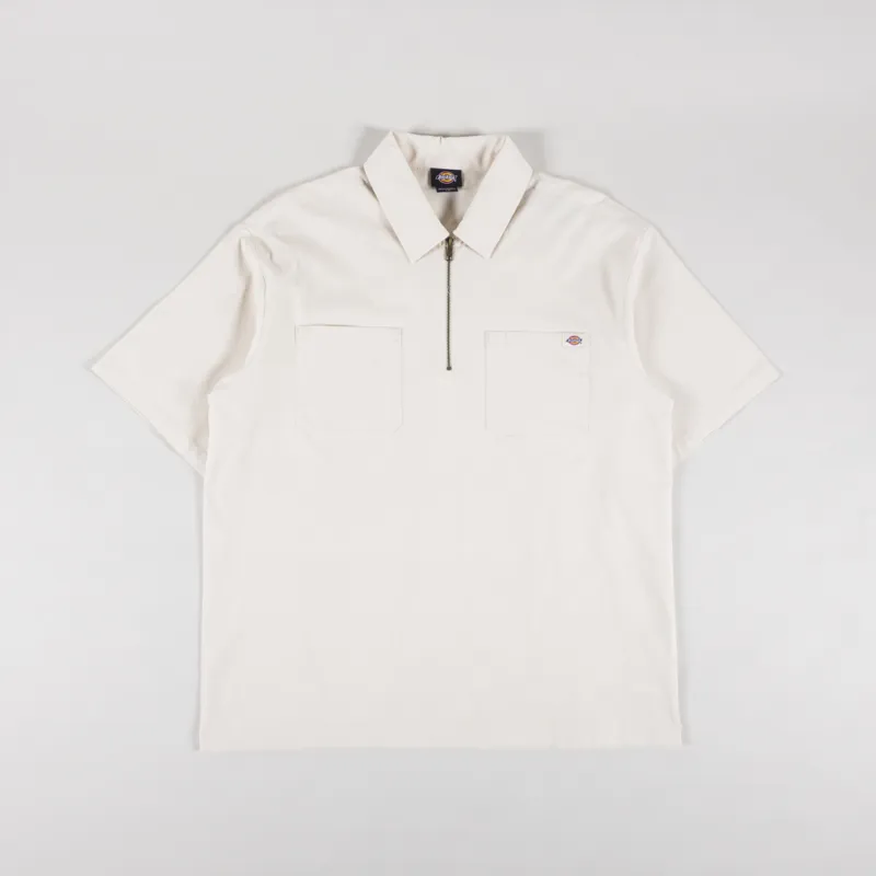 Dickies Ranch Quarter Zip Shirt Whitecap Grey