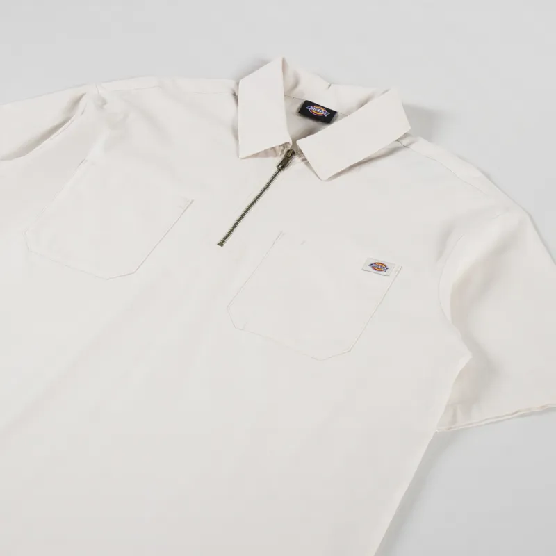 Dickies Ranch Quarter Zip Shirt Whitecap Grey-2